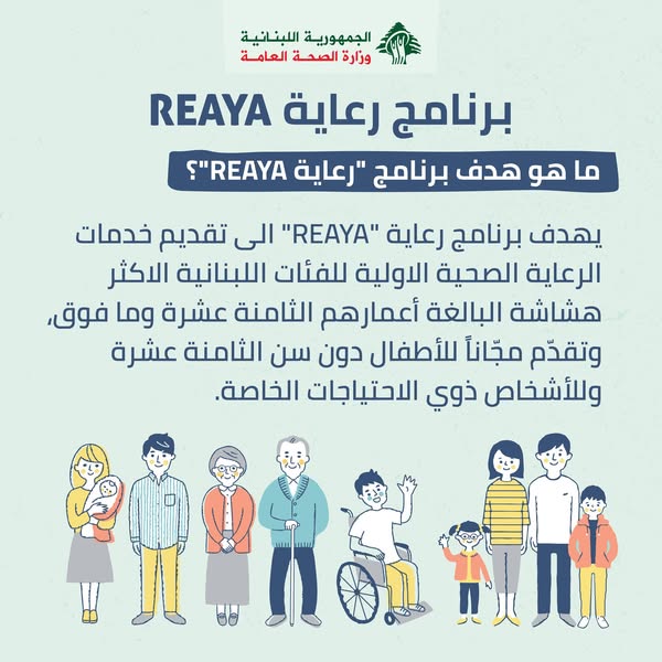 برنامج رعاية (REAYA): دعم صحي للفئات الأكثر هشاشة في لبنان